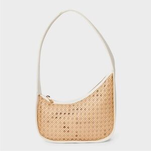 A New Day Tan and White Shoulder Bag